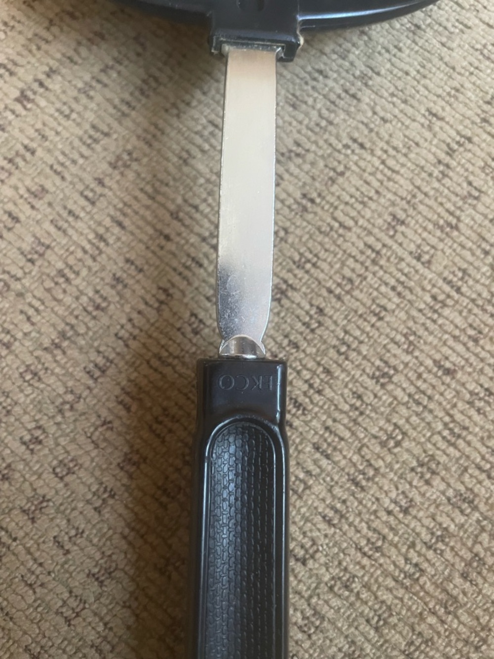 VTG EKCO Black Slotted Turner / Spatula wide round 1970s - Picture 3 of 5